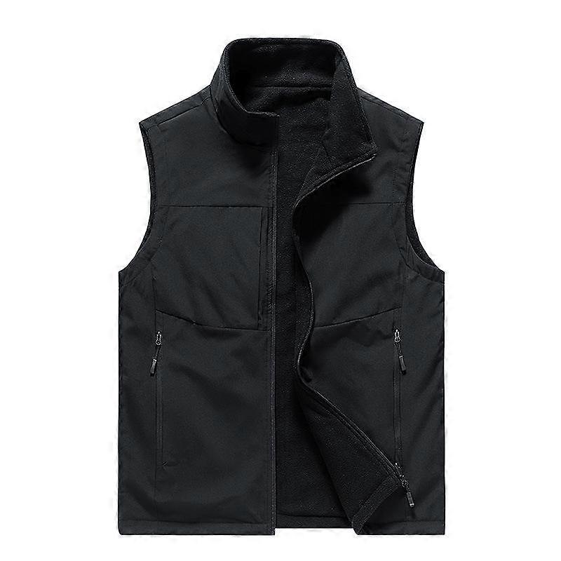 Men's New Spring Multi-pocket Cargo Vest Vest Clip in Both Sides of the Elderly Wear Coat