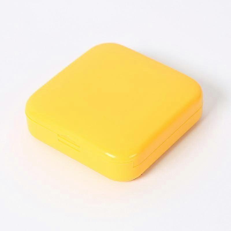 2-Compartment Moisture-Resistant Pill Box for Travel & Daily Use (Orange-Yellow)
