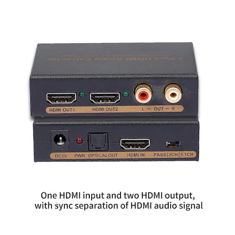 NK-912 2 Port HDMI Splitter Video Switcher o Extractor o EDID Setting 2 HDMI Output US Plug