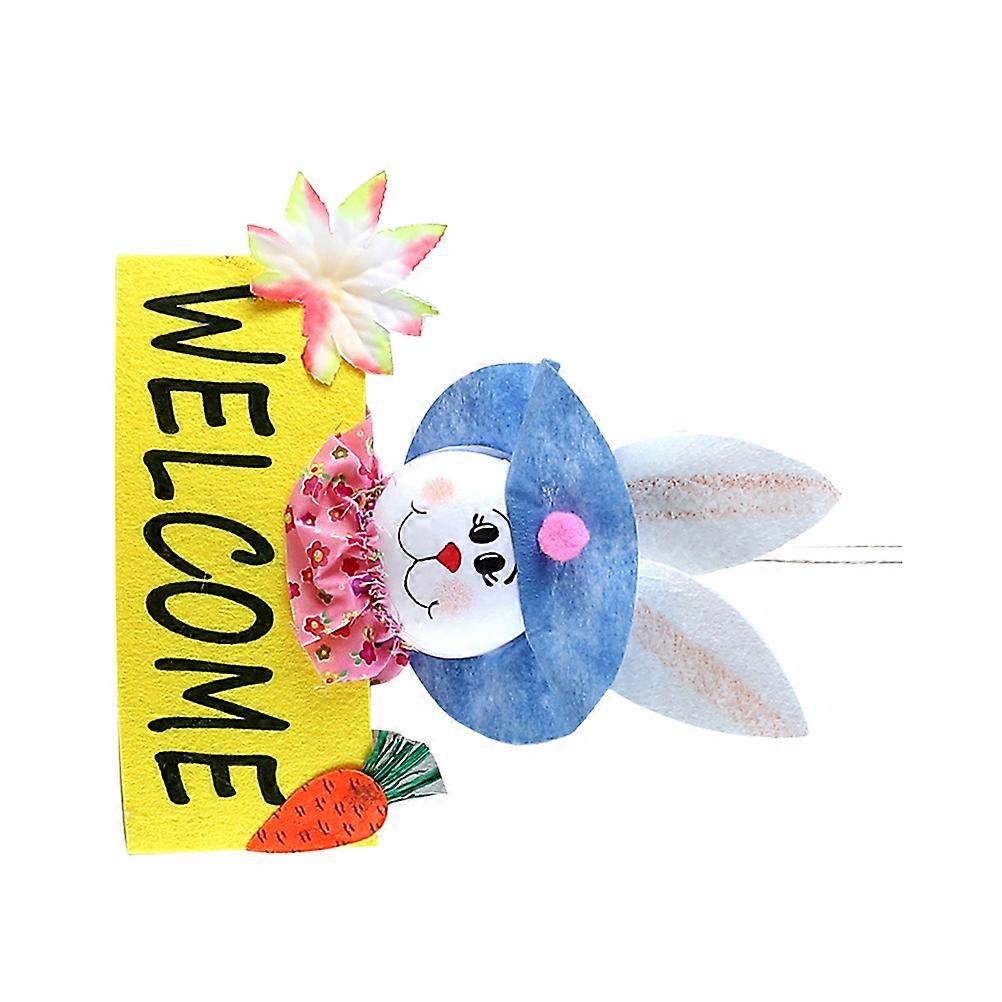 Bunny Wall Decor Door Pendants Easter Cartoon Rabbit Shape Cloth Material Welcome for Kindergarten 1PC