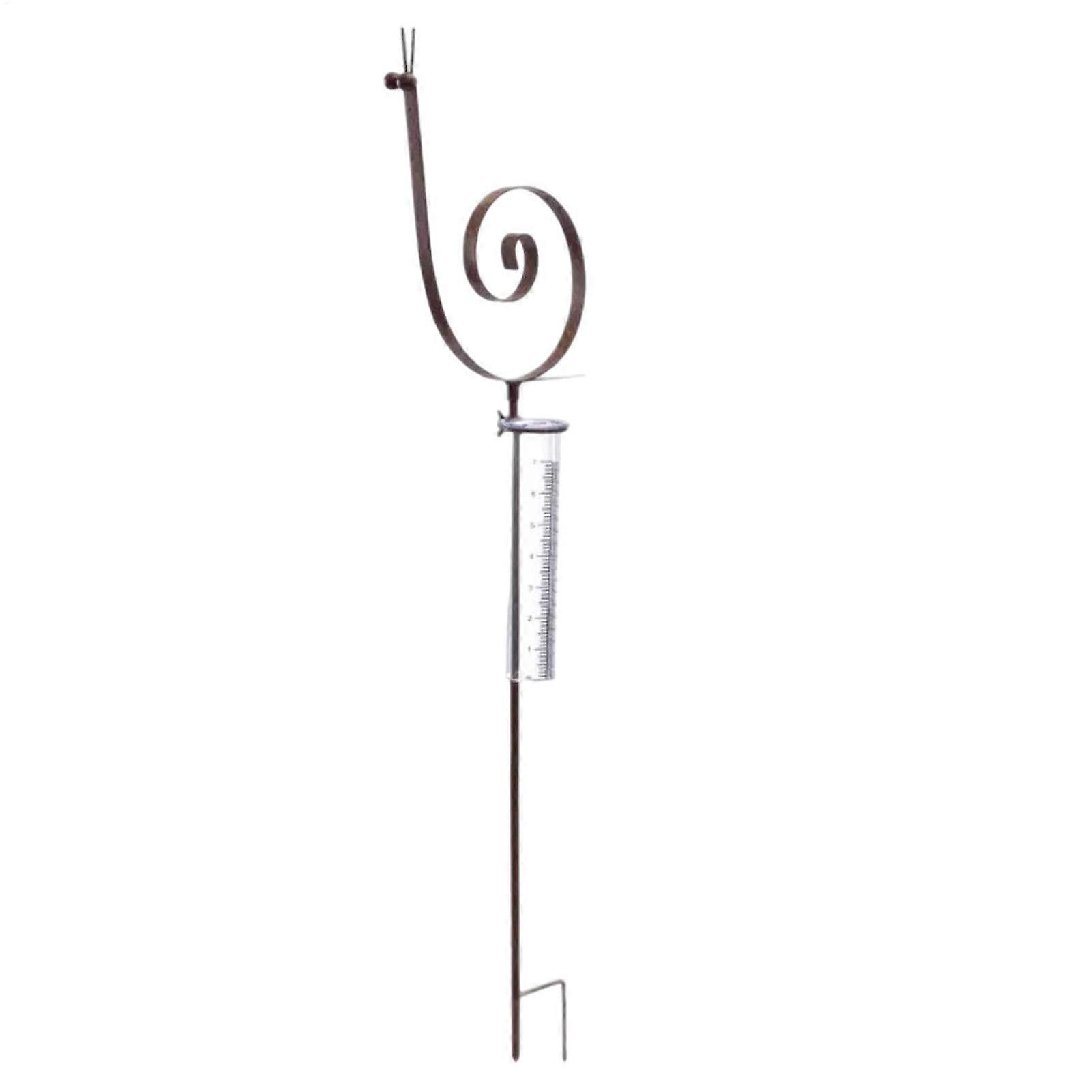 Snail Shape Rain Gauge, Rustproof Garden Stake Rain Meter for Yard
