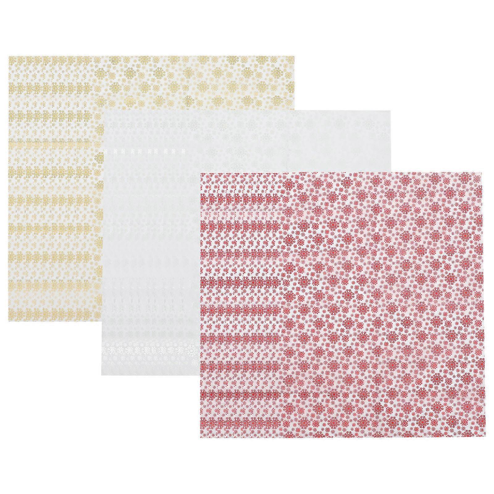 Classy Wrapping Paper Christmas Decorative Snowflake Tissue Gold 66x50cm 30 Sheets