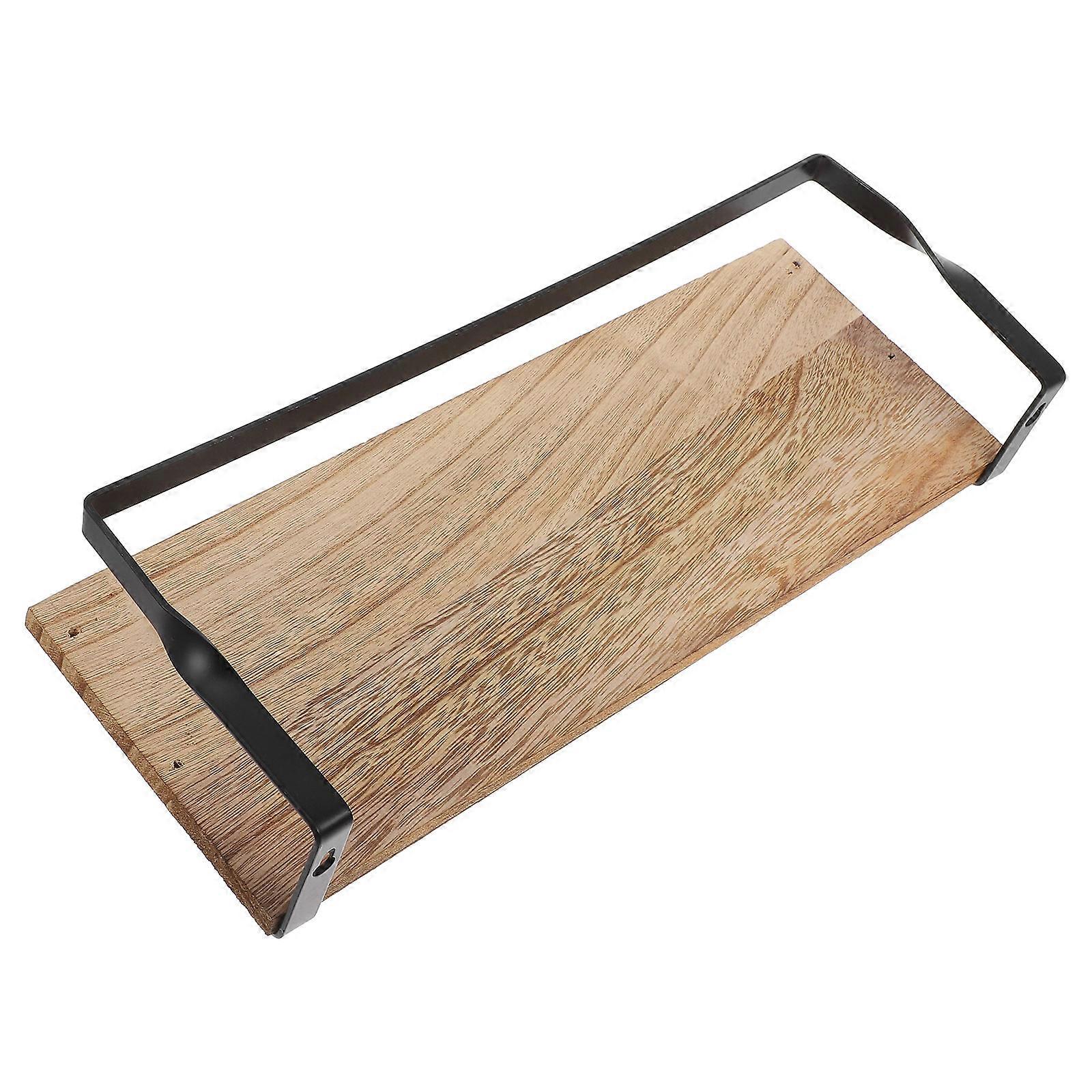 Wood Shelves For Bathroom Wall Mounted Towel Shelf Herbs and Spices Storage 1Set