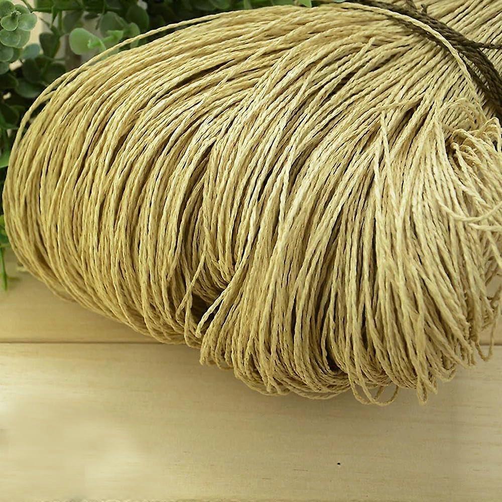 500g natural bast yarn for crocheting summer paper straw threads, handicraft for DIY knitting, hat, handbag, wallet, basket, rattan material 05
