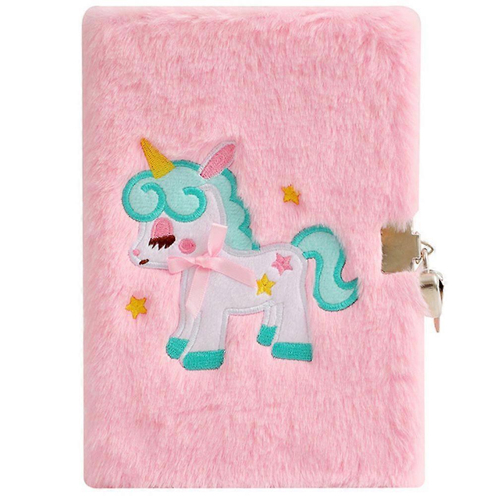 Lockable Diary Plush Cover Notebook Decorative Notebook Lockable Notebook for Student