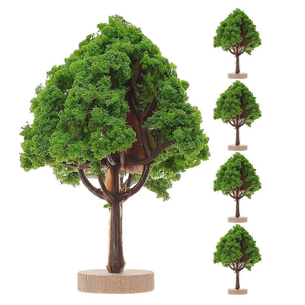 5pcs Mini Artificial Trees for Model Train Scenery, Dollhouse Landscaping & Micro Garden DIY Projects – Realistic Miniature Tree Ornaments
