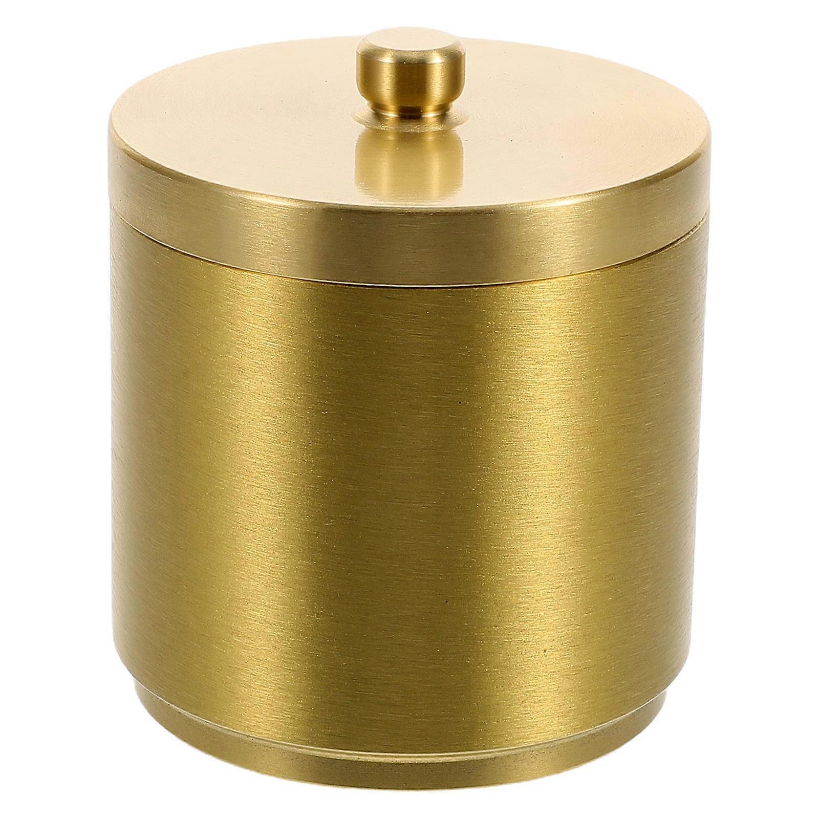 Stylish Portable Windproof Car Ashtray with Lid – Smokeless Butt Bucket for Cars, Outdoor Travel & Office Use – Unisex Brass Design