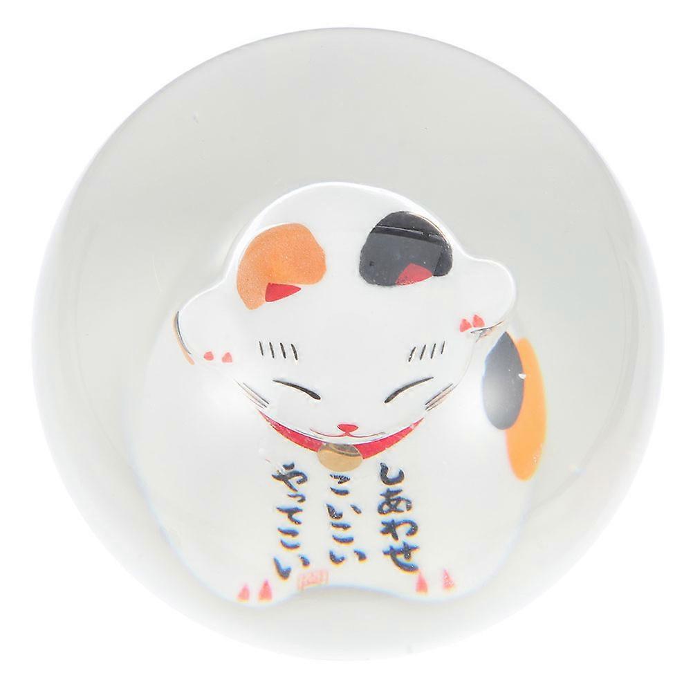 Decorative Shift Knob Car Gear Lever Stick Handle Cat-Shaped Design Transparent 7.00X7.00X7.00CM Car Enthusiasts 1Set