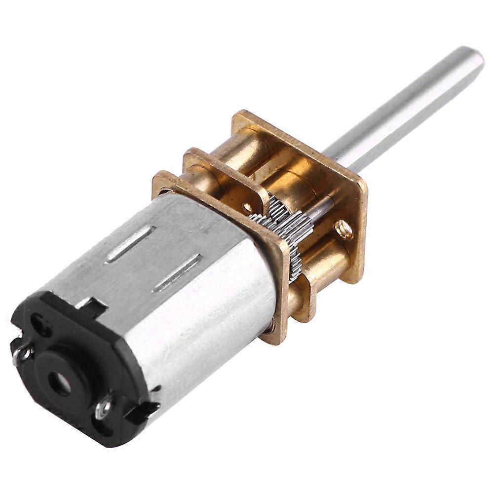 DC 12V Gearbox Reversible Torque Turbo Worm Reduction Electric Motor with Long Output Shaft 100 RPM 2000 RPM (12V 200 RPM) 12V 200RPM