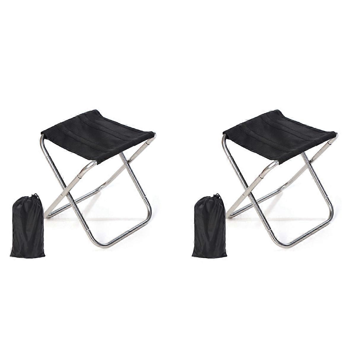 2X Folding Small Stool Bench Stool Portable Mare Ultra Light Subway Train Travel Picnic Camping Fish