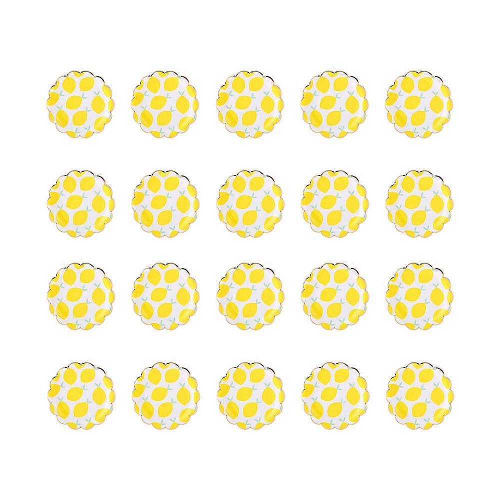 Dinner Party Plates 7 Inches Square Paper Material Tableware For Home Use 20Pcs