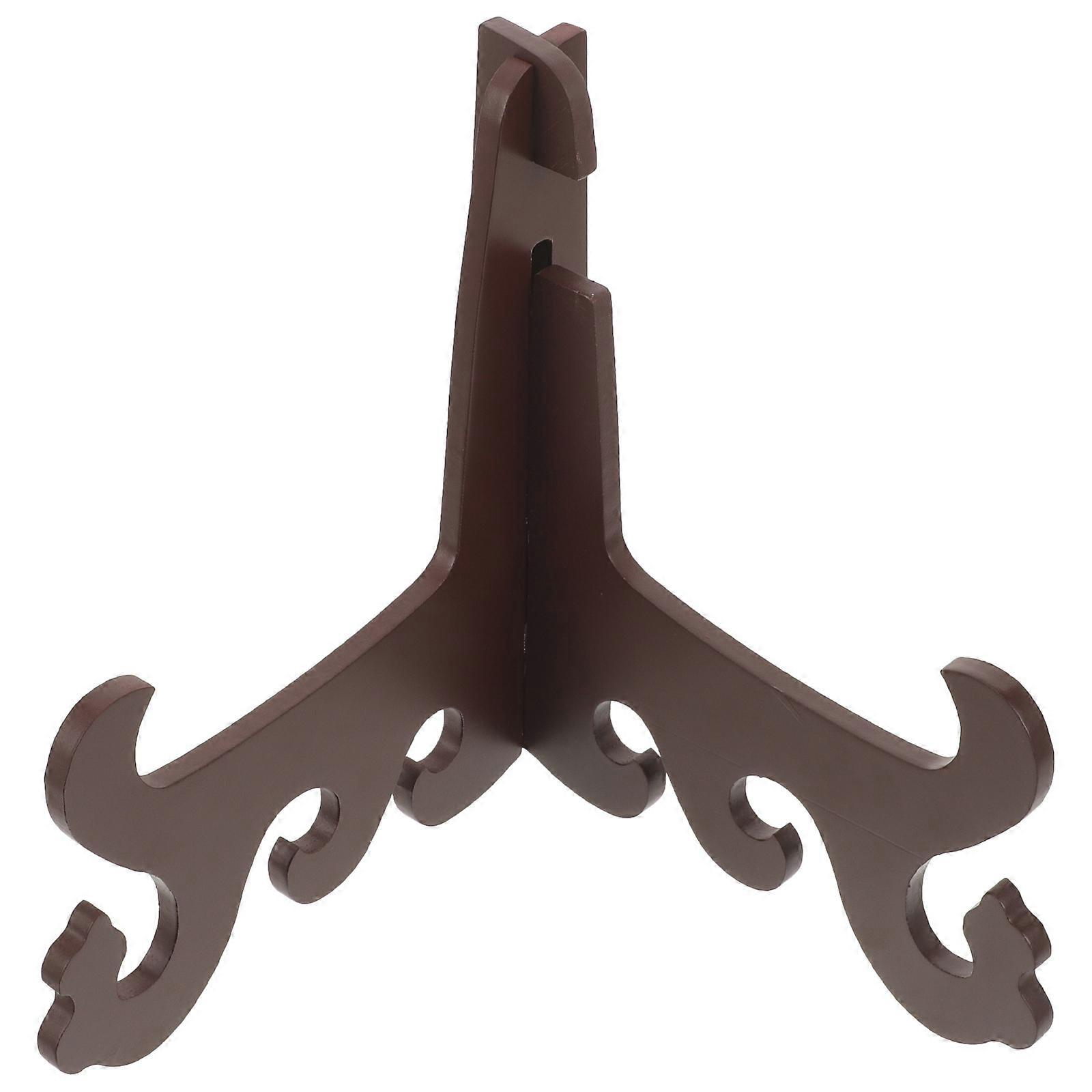 Photo Stand Wood Plate Stand For Display Prevent Falling Menu Holder 1Set
