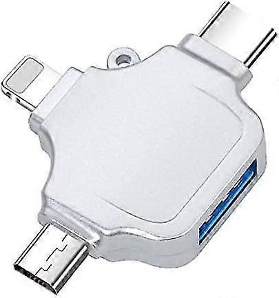 Otg Adapter, Compatible With Android/iphone/ipad, Lightning/usb Type-c/micro-usb To Usb Camera Adapter For Sd Tf Card Reader, Keyboard, Mouse, U Disk,