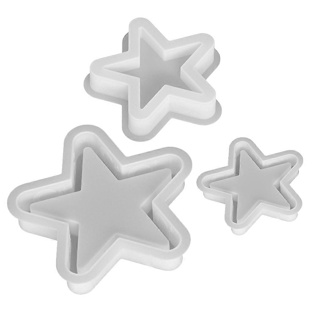 Star Shaped Molds for DIY Projects and Aromatherapy Creations with Easy Release and High Temperature Resistance 3Set