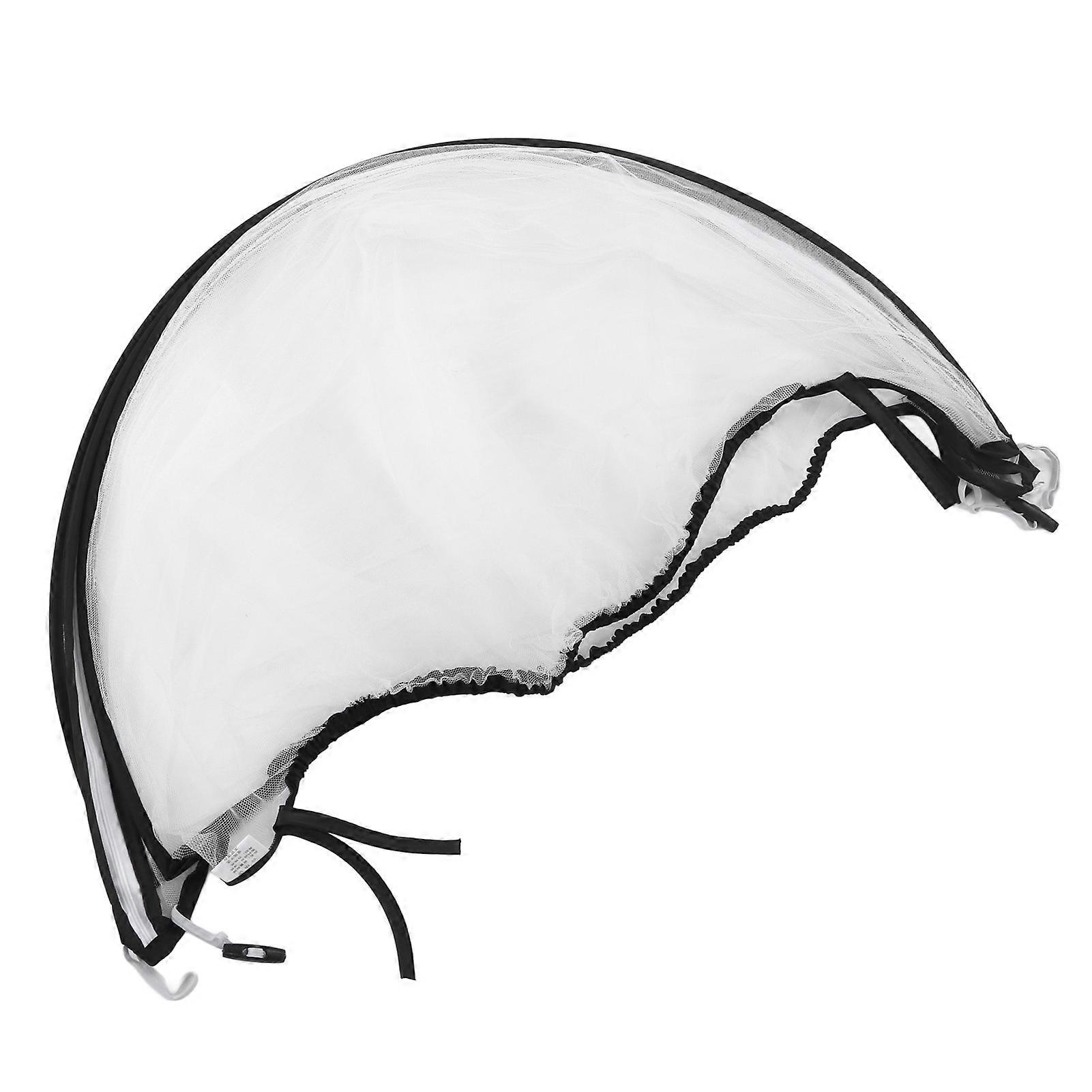 Car Seat Repellent Net Universal Zipper Breathable Stroller Mesh Repellent Net Large for Infant White with Black Edge Cover