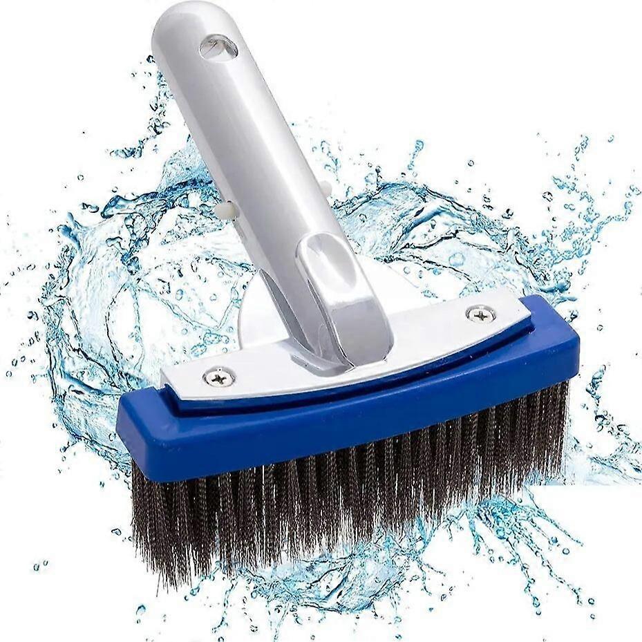 5.5in Stainless Steel Wire Swimming Pool Algae Cleaning Brush Broom Floor Wall Brushes Head