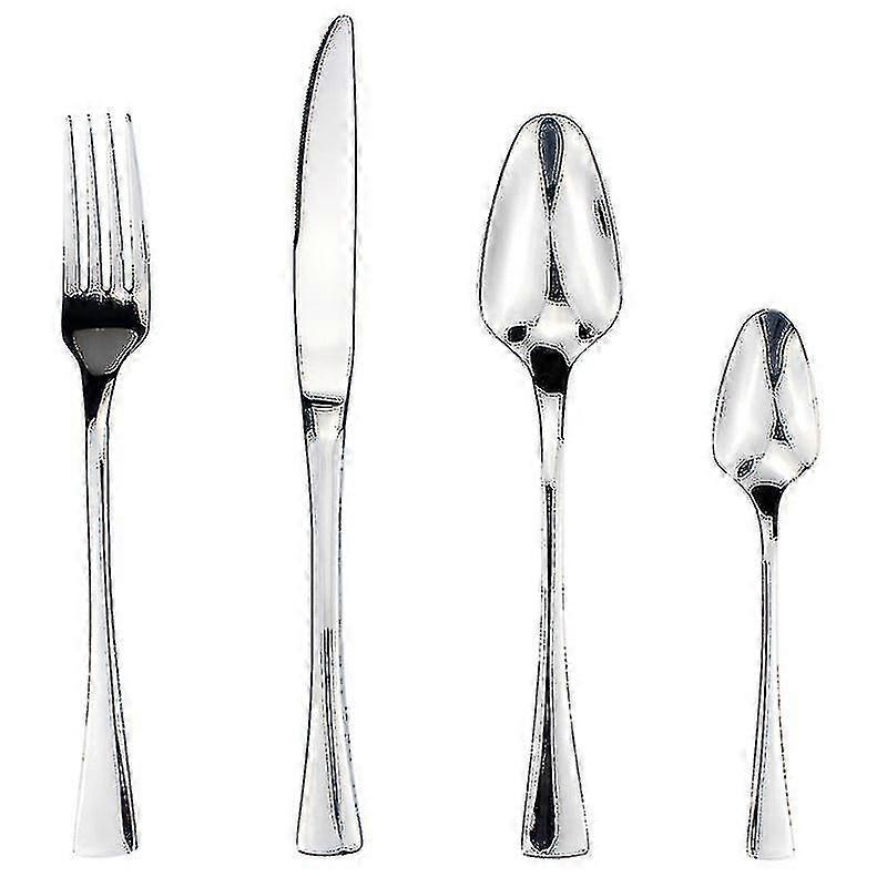Set di 4 pezzi di posate occidentali in acciaio inox con rivetti in resina elegante classico