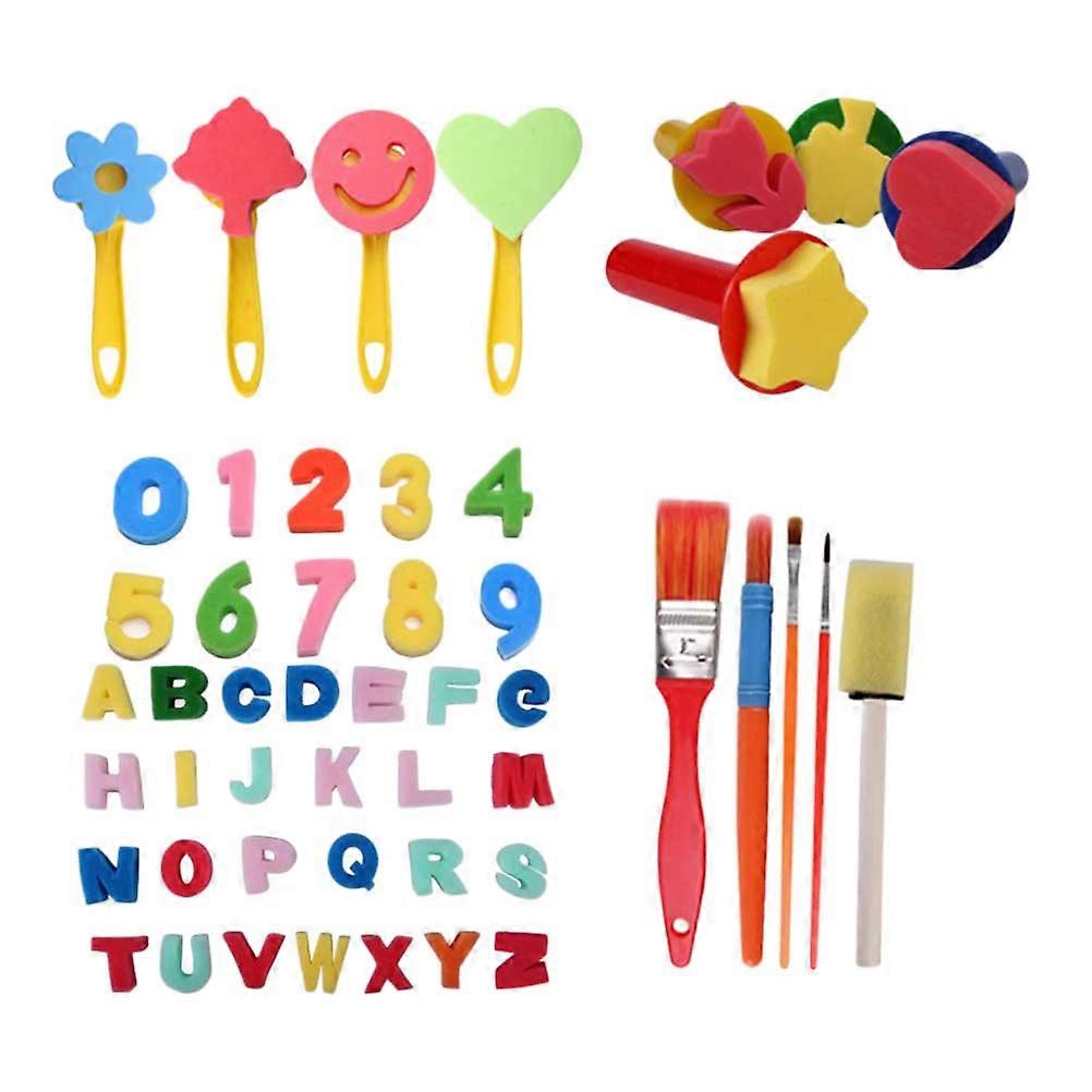 Painting Tools For Kids Sponge Painting For Children 49Pack Random Color Portable Compact Create Patterns