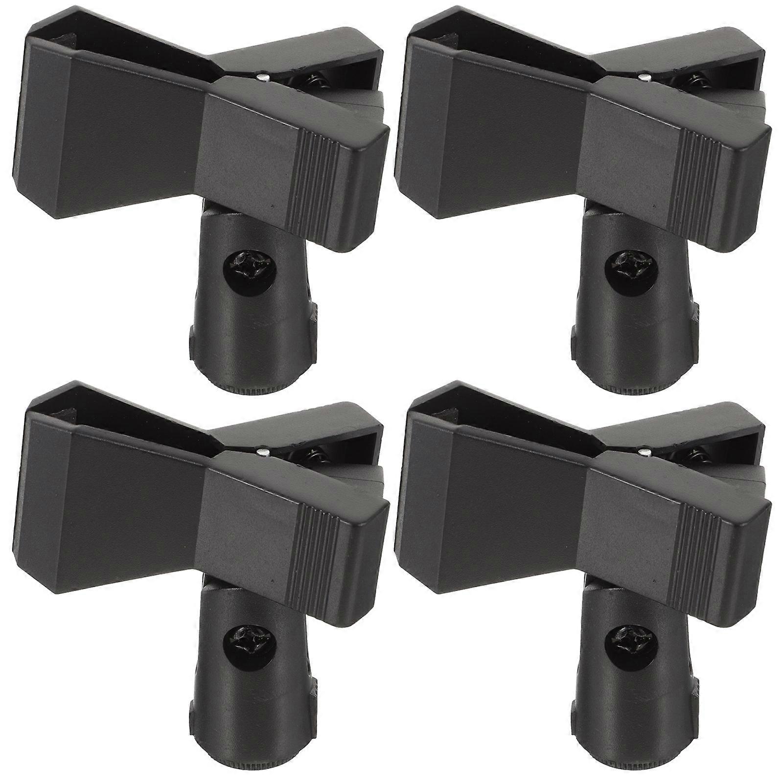 Microphone Clamp Plastic Spring Clip Microphone Clip for Recording Live Performance Broadcasting 4Pcs