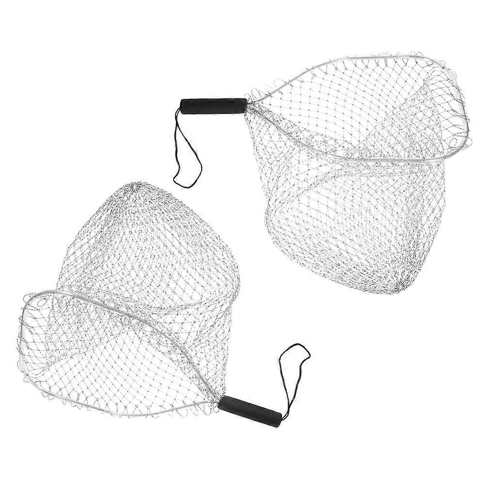 Portable Fishing Net with Sturdy Handle Design for Trout, Bass Fishing – Efficient Fish Catching Tool for Rivers, Lakes, and Oceans