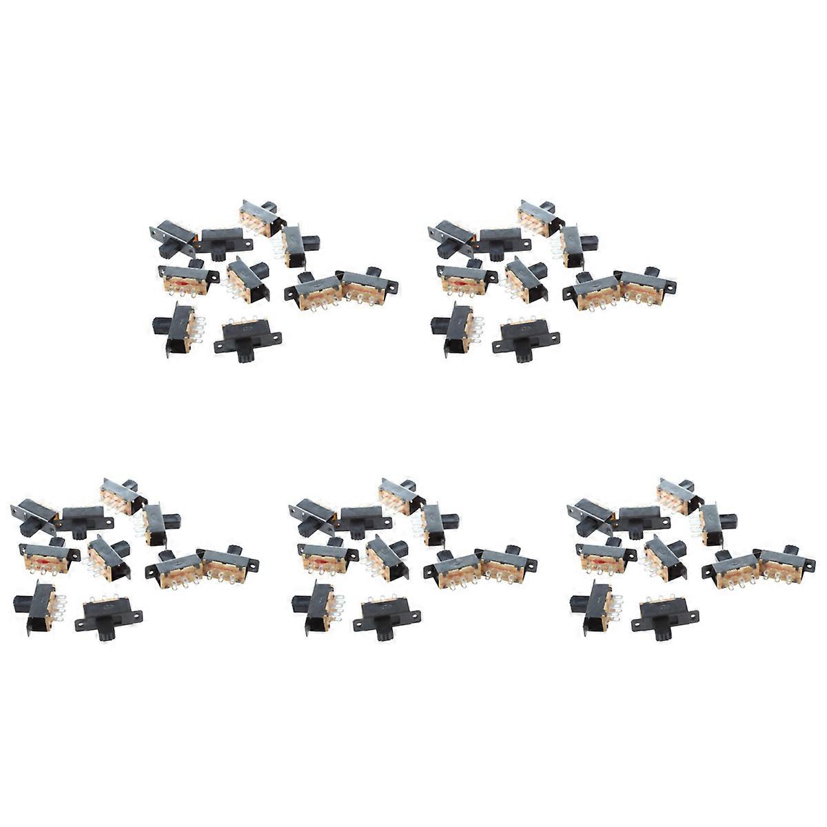 50 Pcs SS22F25-G7 2 Position DPDT 2P2T Panel Mount Mini Slide Switch Solder Lug