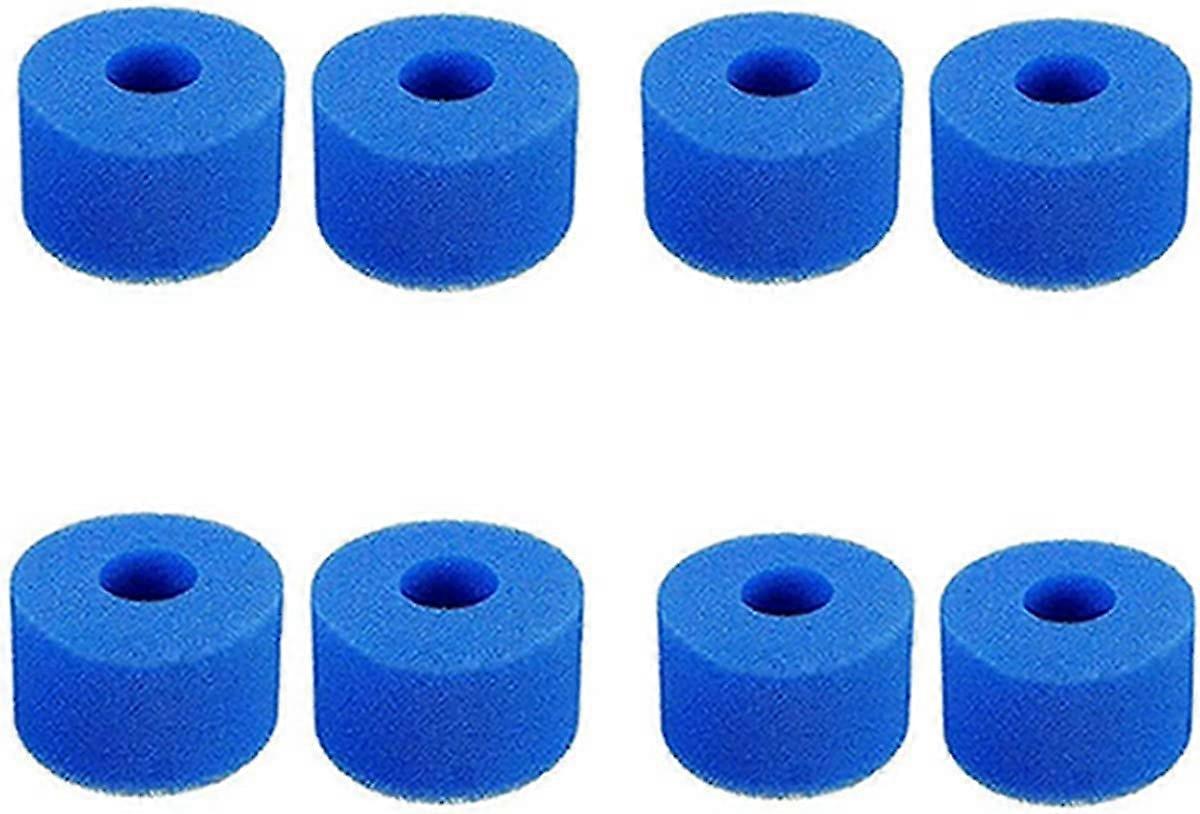 8 Pack Reusable Washable Foam Filters, Swimming Pool Filters, Hot Tub Filter Cartridge for Intex S1 Pure Spa, Reusable, Washable, Blue