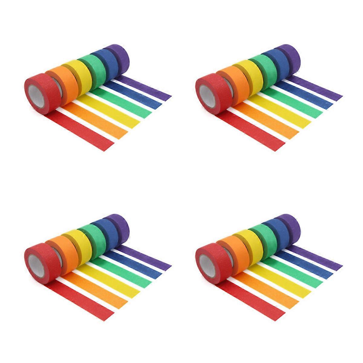 Masking Tape,6 Different Color Rolls- 1 Inch X 13 Yards (2.4Cm X 12M)