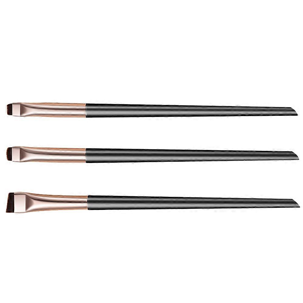 Angled Eyeliner Brush Black Gold Precision Makeup Tool Soft Eyelash Concealer Applicator for Home Salon Use