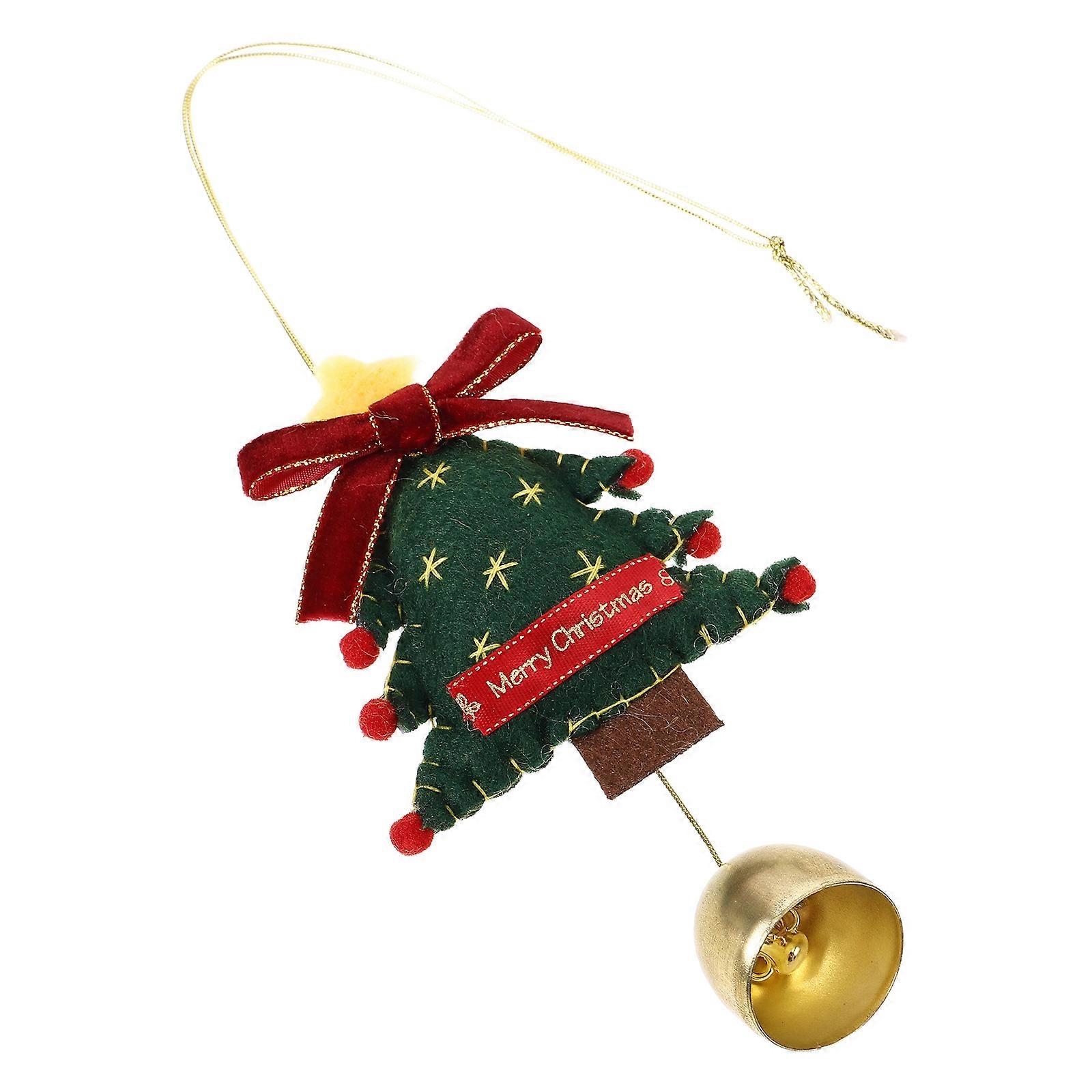 Tree Ornaments Christmas Tree Ornament Bell Shape Green Car Hanging Decoration 16.00X8.00X2.00CM Wool Felt 1Pack