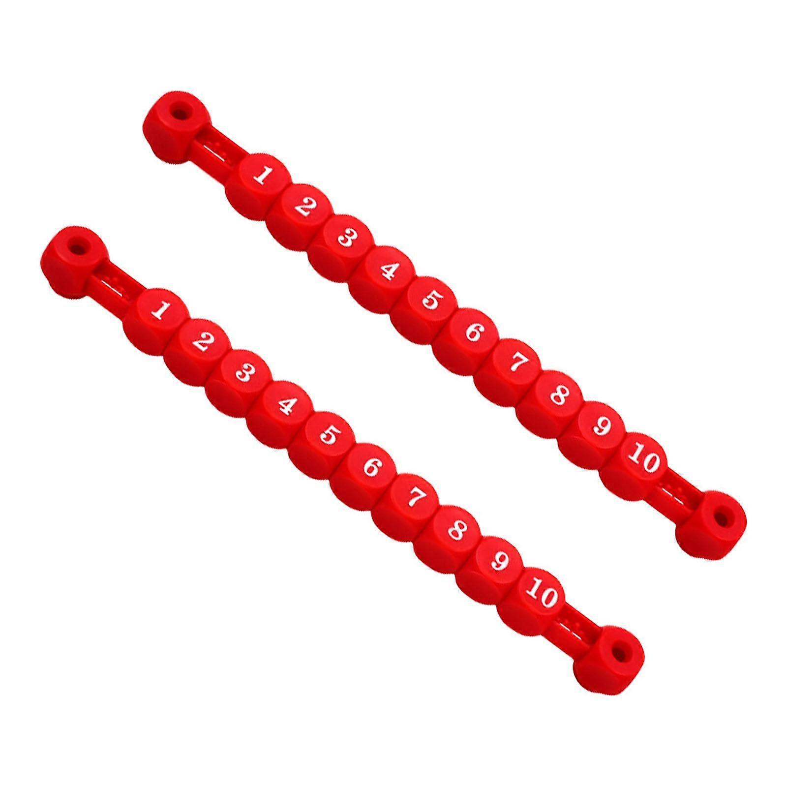 Table Football Counter Foosball Scoring Units 2-Piece Red, Air Hockey Counters, Table Soccer Display Accessory