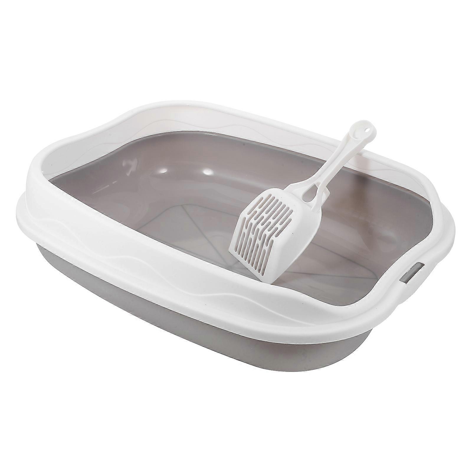 Dog and Cat Sandbox Splashproof Litter Pan Easy to Clean 39.50X31.00X12.00CM 1Set