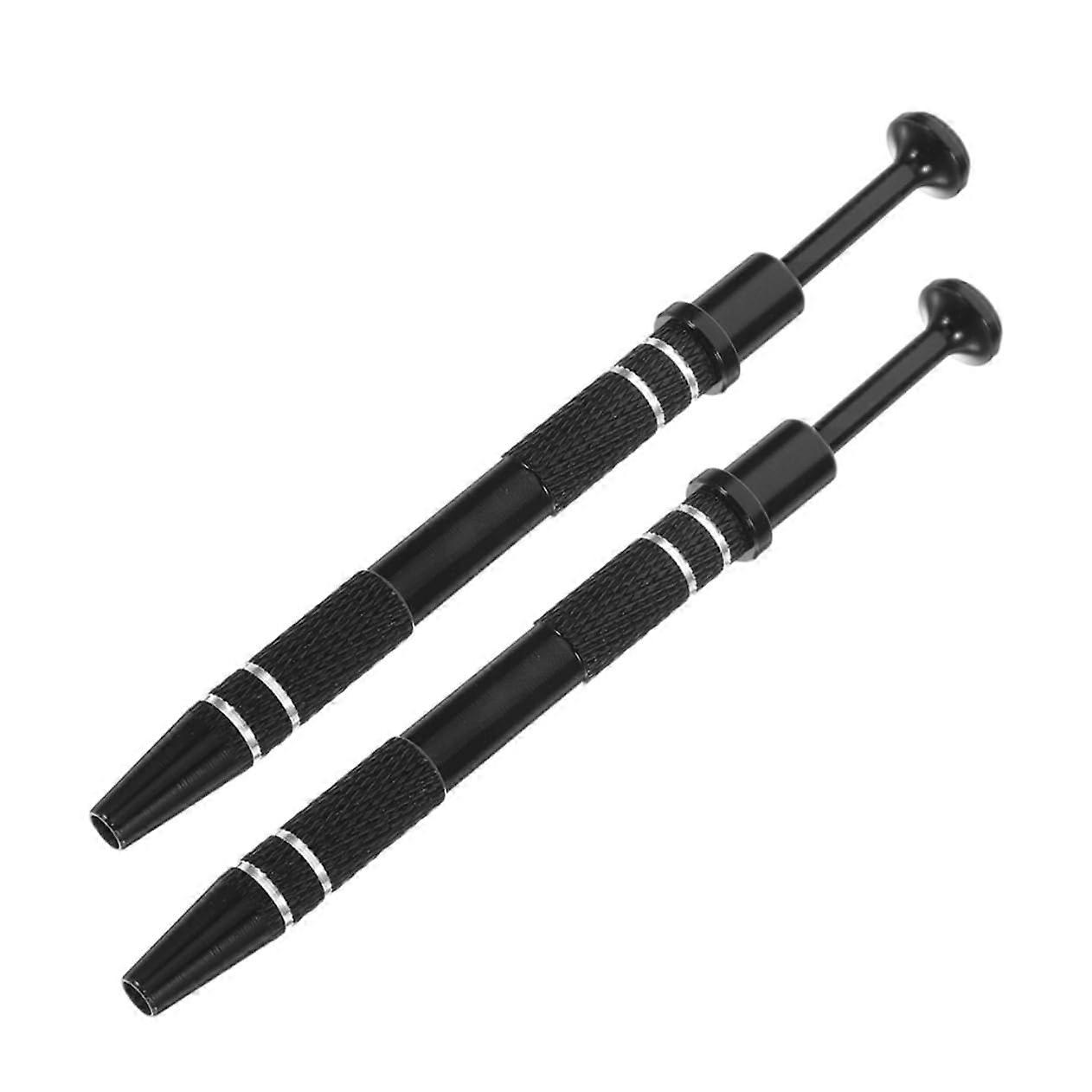 Jewelry Picker 2-Pack, Small Aluminum Gripper Tool for Piercing Balls and Cucumber Harvesting, Black