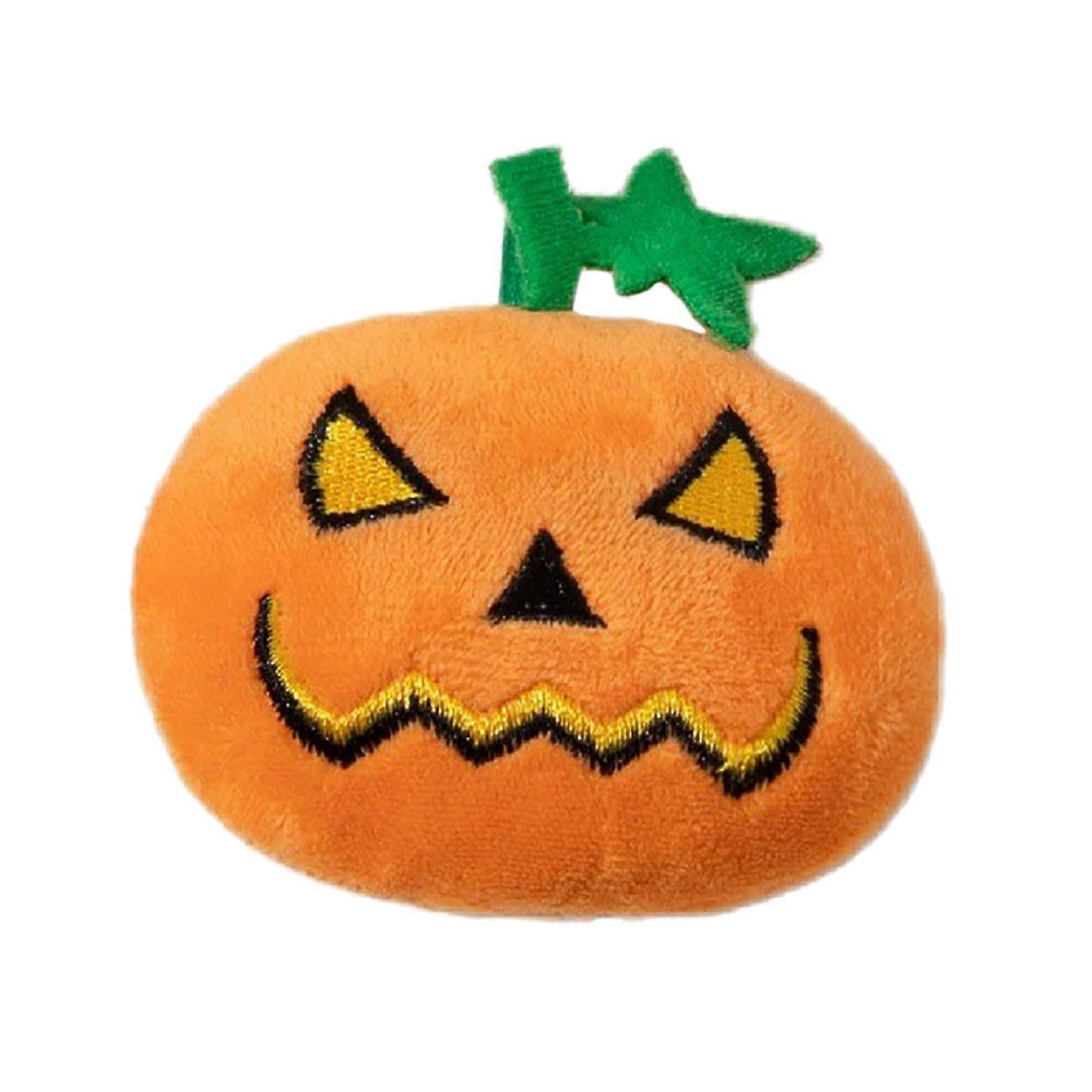 Halloween Cat Pumpkin Toy, Plush Chew Toy with Pumpkin and Stick Patterns for Kittens, Interactive Soft Plush Cuddly Toy