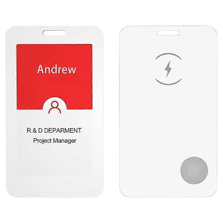 3,7 Zoll 3 Farbe NFC BT Mitarbeiterausweis / ID-Kartenhalter E-Paper-Display Wiederaufladbar für das Büro (Schwarz / Weiß / Gelb)