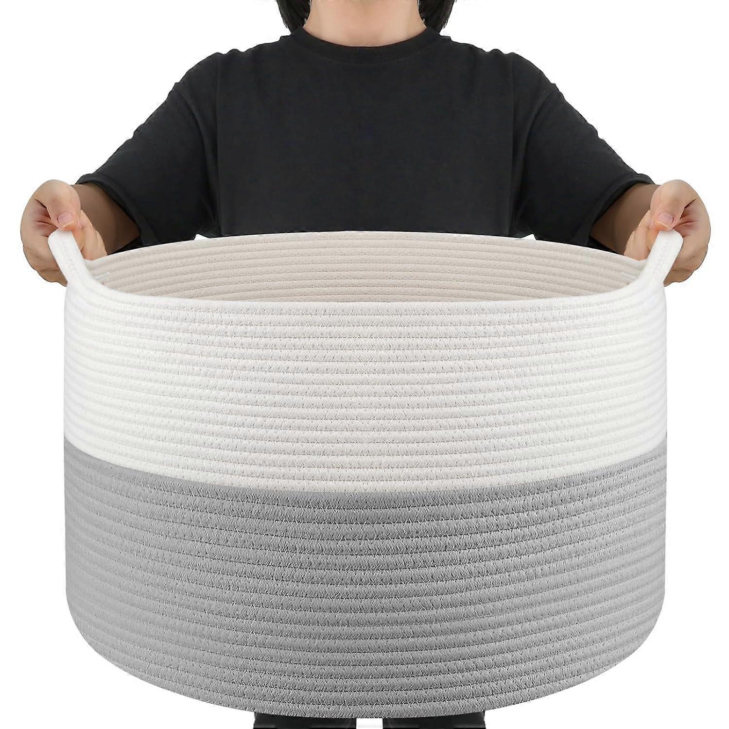 Blanket basket, storage basket, foldable laundry basket decorative laundry basket