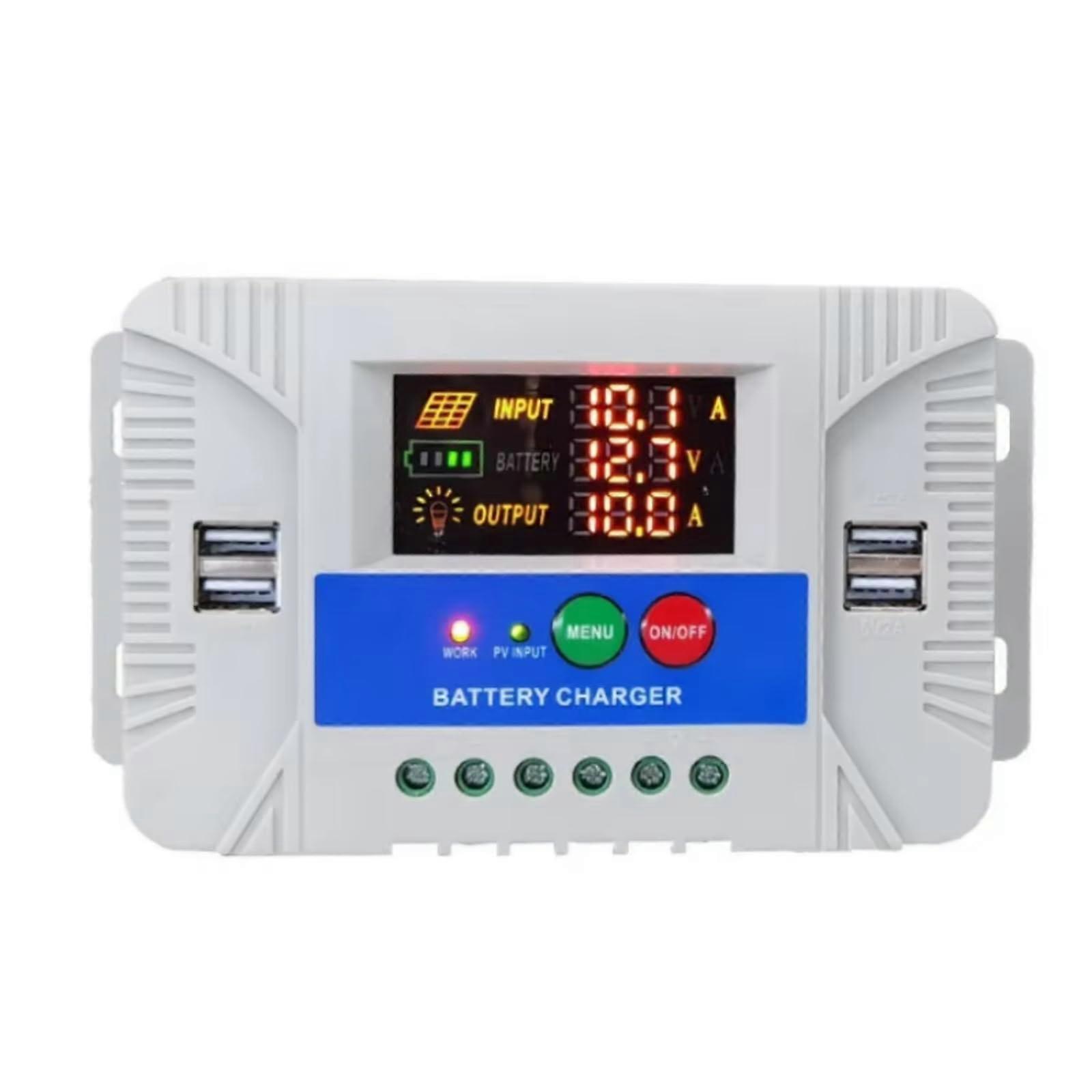 Double voltage battery regulator 12V/24V with LED 20A