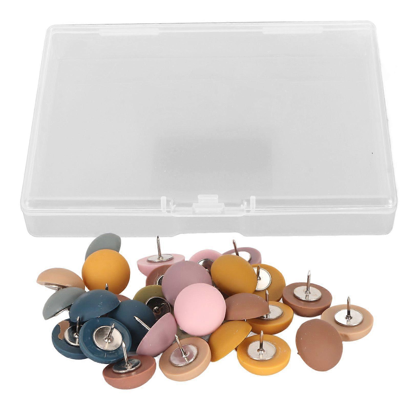 2025 Latest Model 30Pcs Round Head Push Pins Colorful Pushpin Decorative