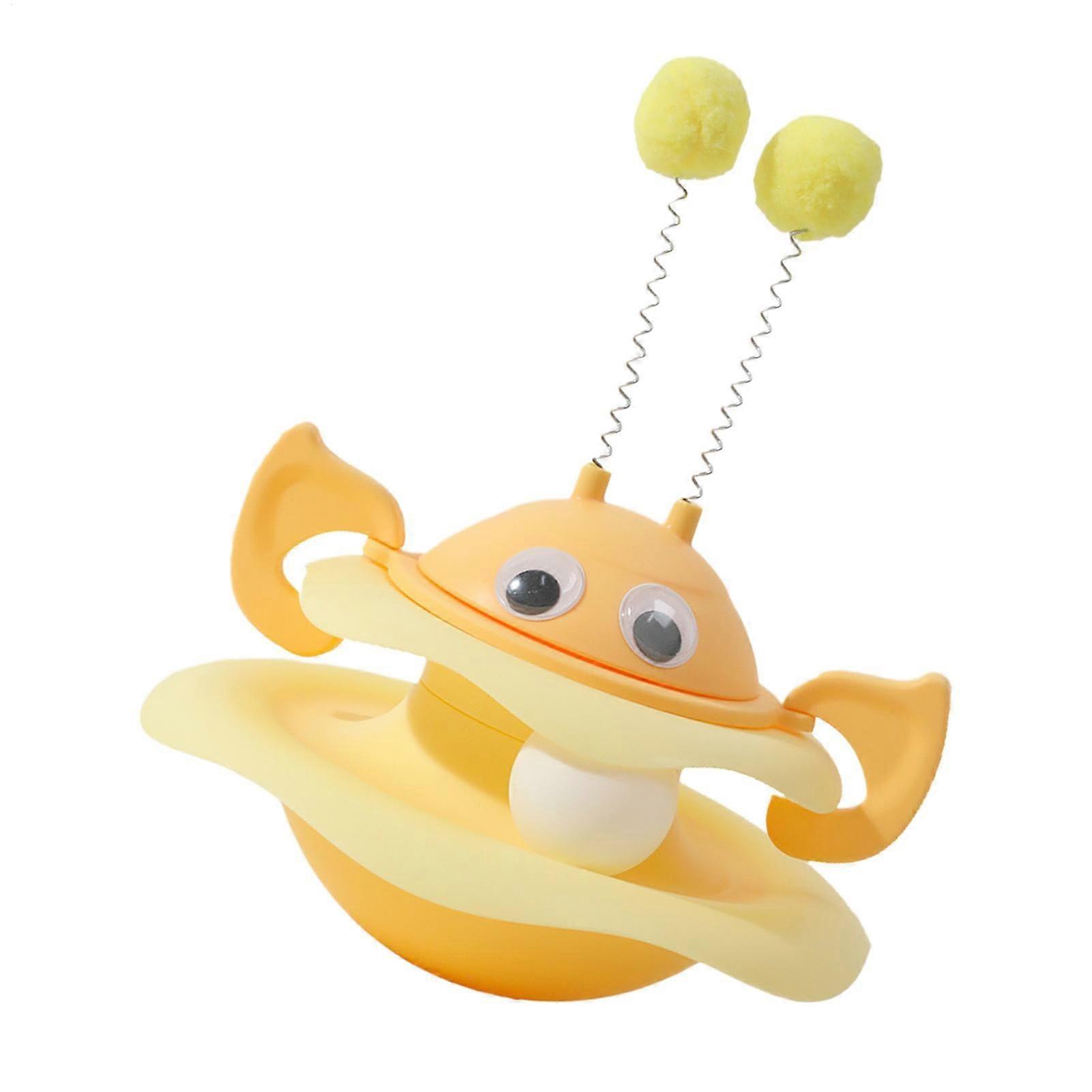 Cat Exercise Tumbling Toy, Cat Tumbling Rotation Toy, Small Bee Cat Tumbling Toy, Safe and Secure Rotating Play Plate for Busy Owners