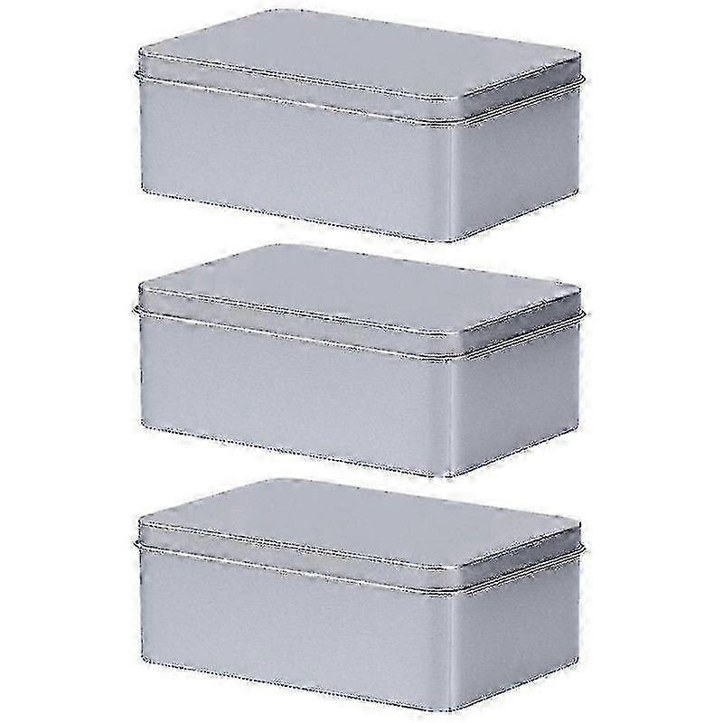 3pcs Tin Box With Lid Multipurpose Storage Container for Wedding Candy