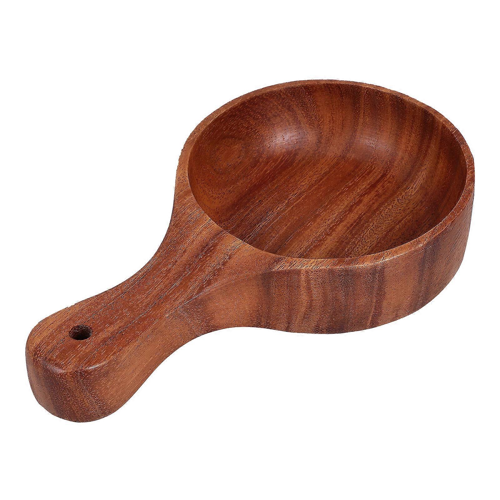 Large Serving Bowl Acacia Wood For Family Use During Meal Time 10.2x5.9x1.8in 1Set