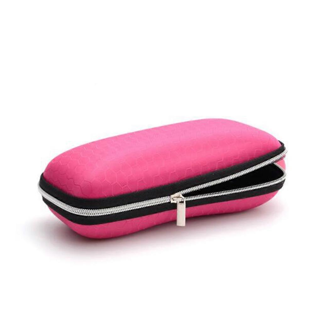 Glasses Cases Everyday Use Pink Linen Fabric Rectangular Shape Portable 1Pcs