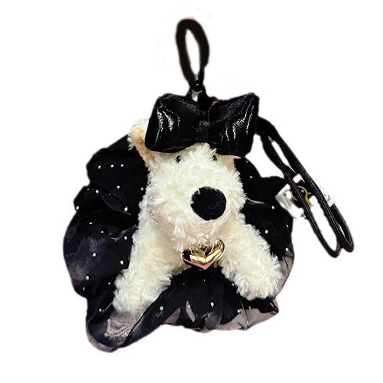 Cute Westie Dog Charm Plush Keyring Mobile Hanging Ornaments Accessories Suitable for Pet Lovers and Stylish Individuals Purple