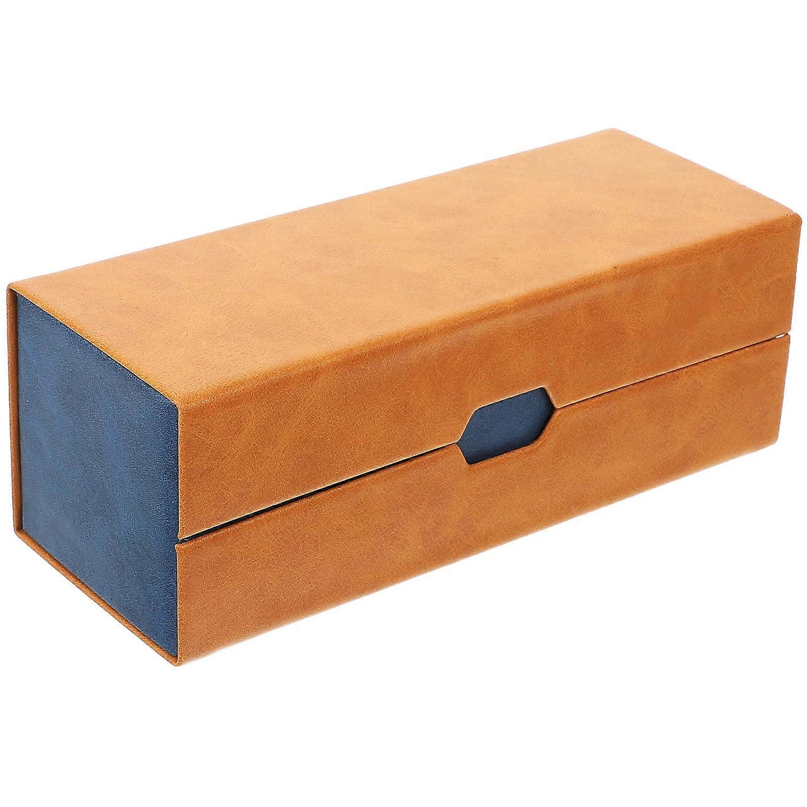 Anti Press Eyewear Case Square Shaped Double Layer Sunglasses Organizer For Travel 1Pack