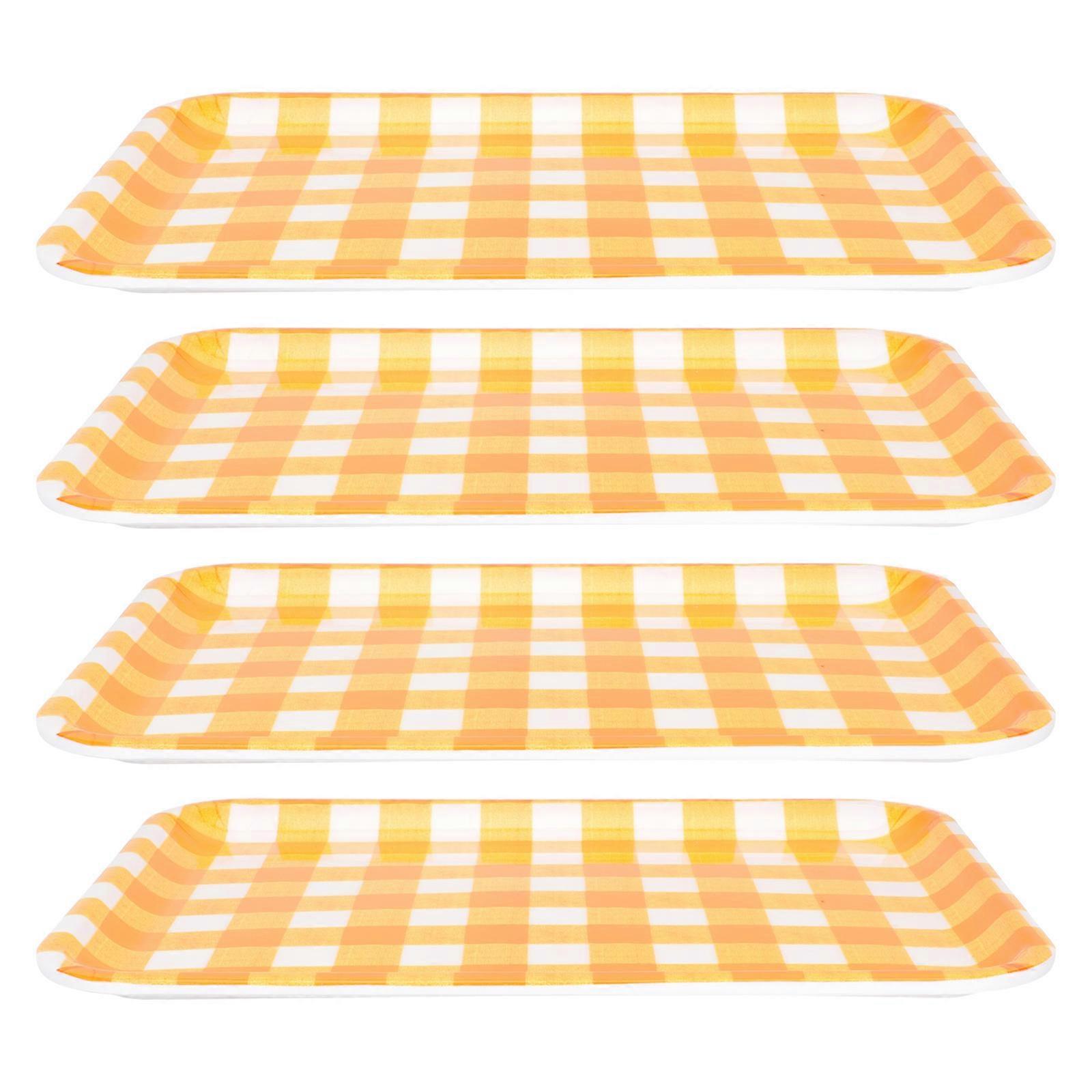 Kitchen Tableware Thanksgiving Serving Dishes Food Trays For Party Rectangular 26x20cm 4Pcs