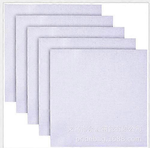 Aida Cloth 十字绣帆布面料 18 片 白色 100X100 厘米 适用于 DIY 缝纫和刺绣工艺品