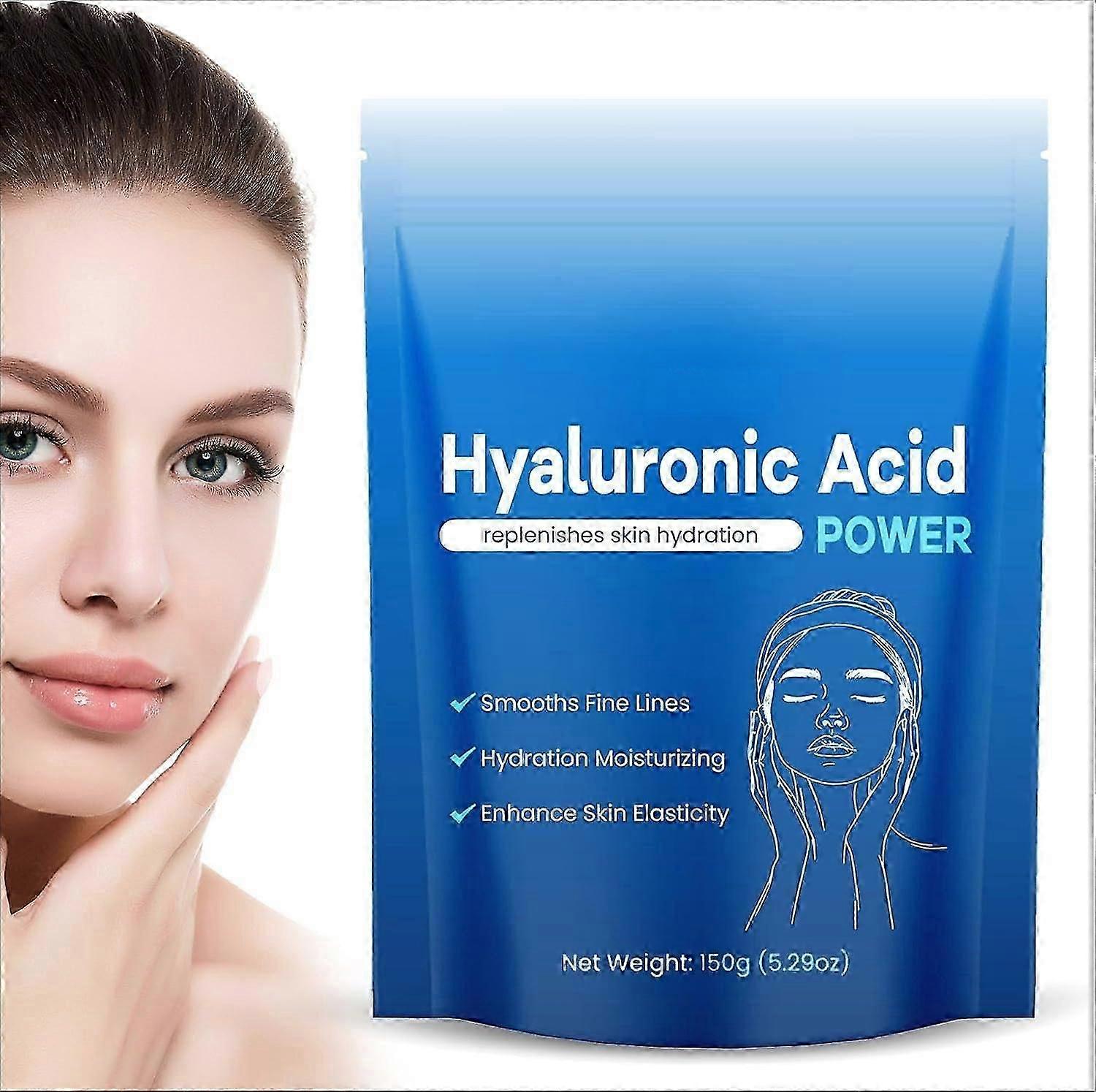 ヒアルロン酸パウダー、顔用DIYヒアルロン酸美容液、肌の深層保湿のための水溶性ヒアルロン酸パウダー、低分子量