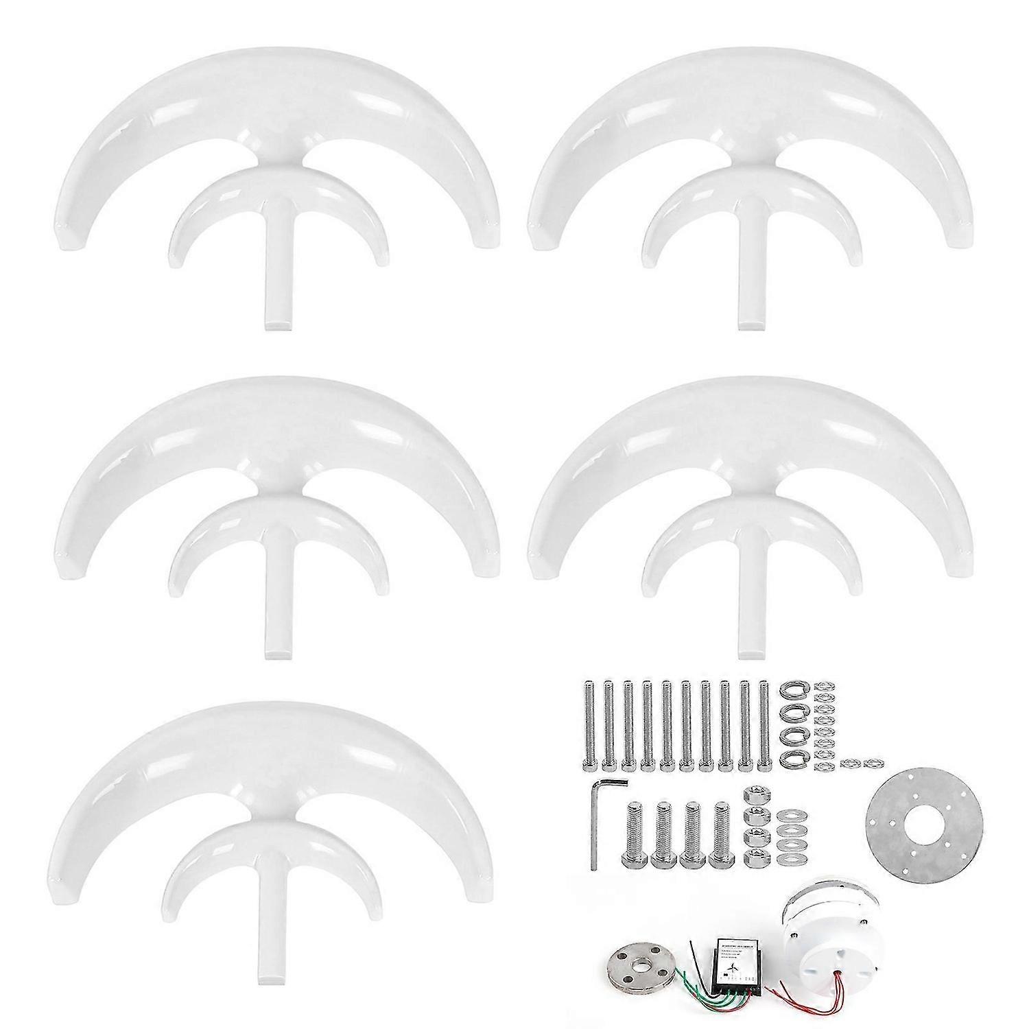 Wind Turbines Kit 100W 5 Blade Wind Power Generator for Boats Charging White Lantern Type