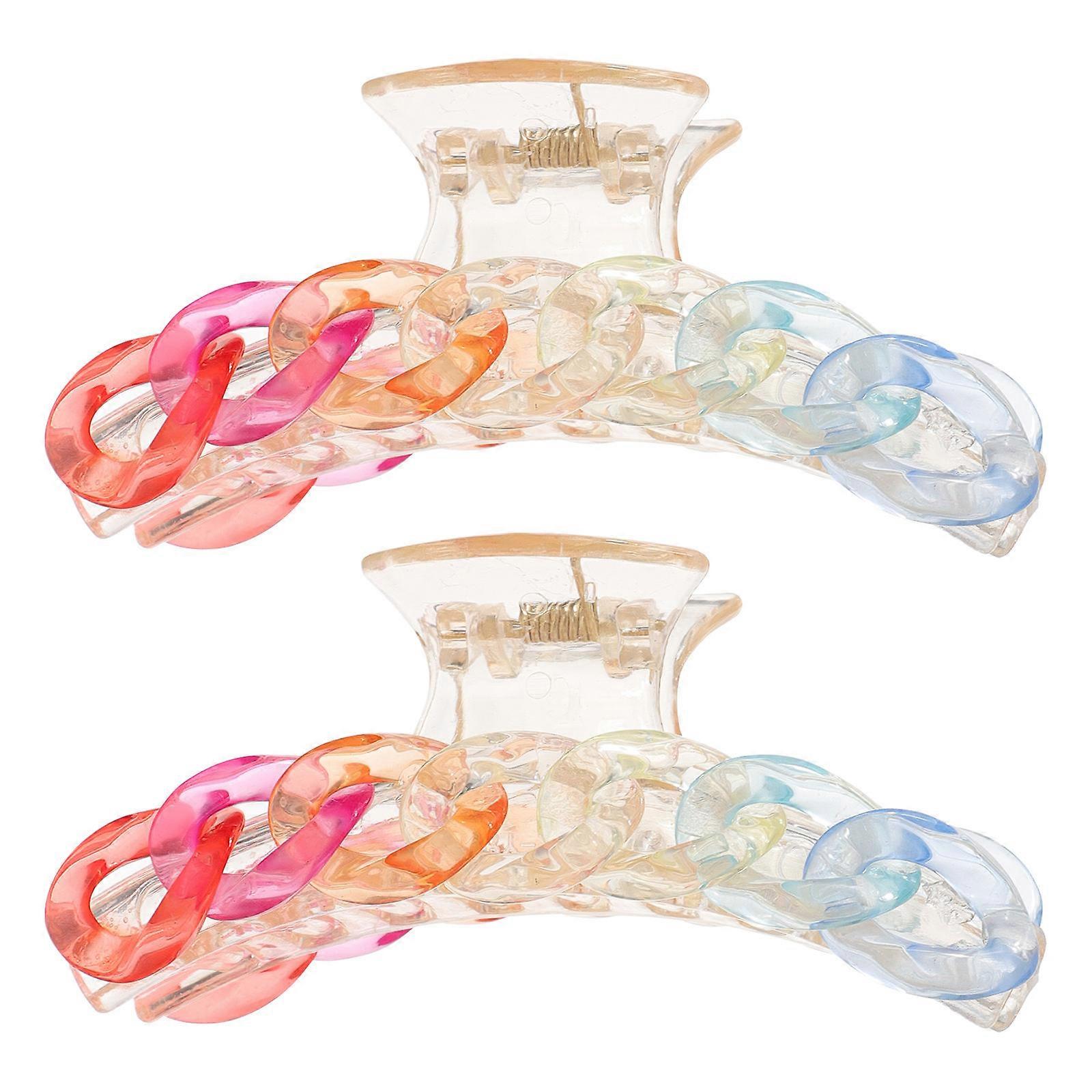 Hair Accessories For Girls Colorful Hair Clip Creative Shape Non Slip 10x4x3cm 2Pack