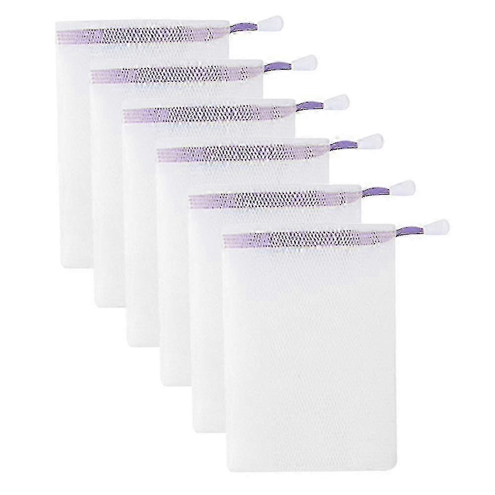 Mesh Soap Bags Double Layer Bubble Soap Foaming Net Face Cleansing Shower Soap Saver Bag With Drawstring Design For Face Washing SZRH A-F