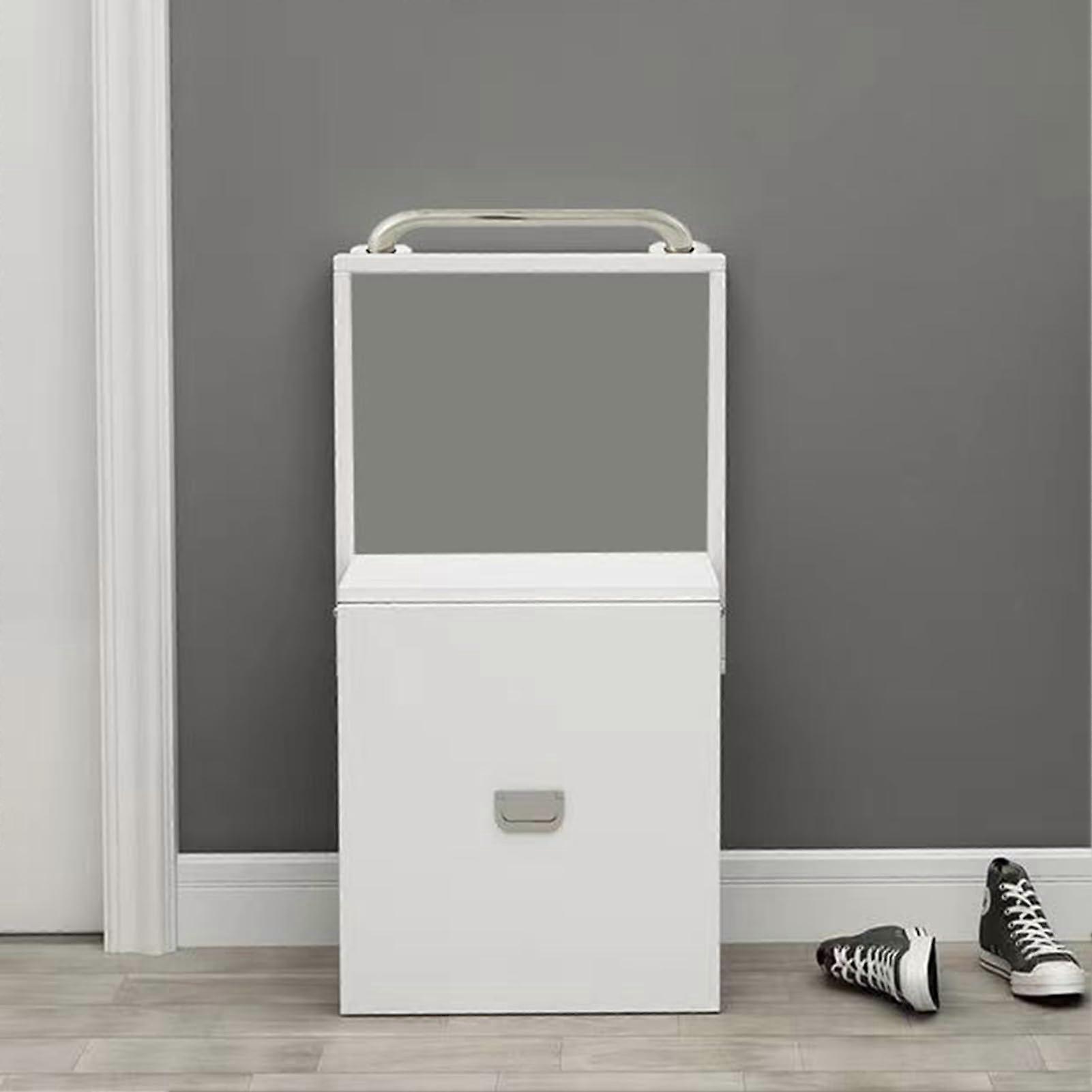Wall-Mounted Shoe Bench, Folding Solid Wood Stool, 330kg Capacity Entryway Seat for Hallway, Kitchen, Bathroom Furniture